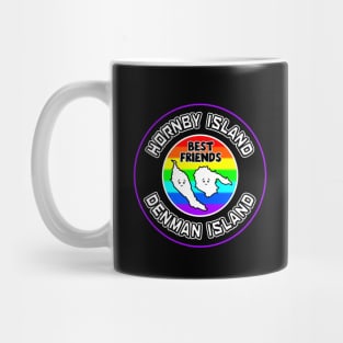 Hornby and Denman Island are Best Friends Forever - Colourful Rainbow - Hornby Island Mug